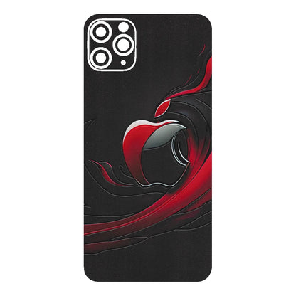 3D UV Printed Mobile Skin Wrap Apple Red & Black