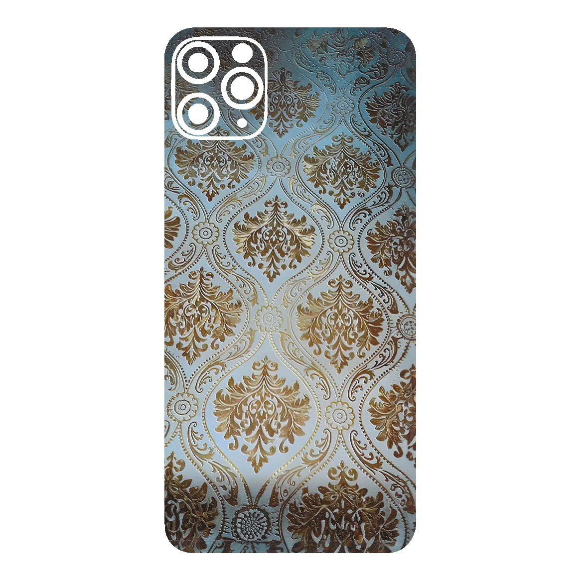 3D UV Printed Mobile Skin Wrap White and Golden Texture