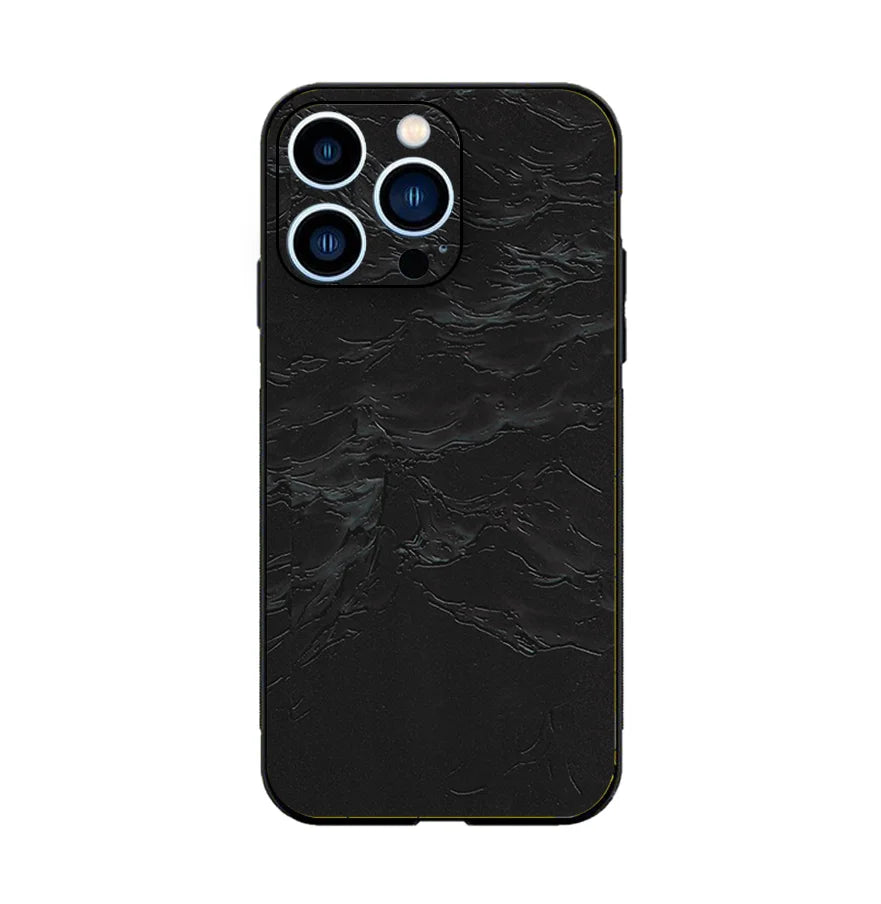 3D UV Printed Mobile Skin Wrap Black Matt Texture