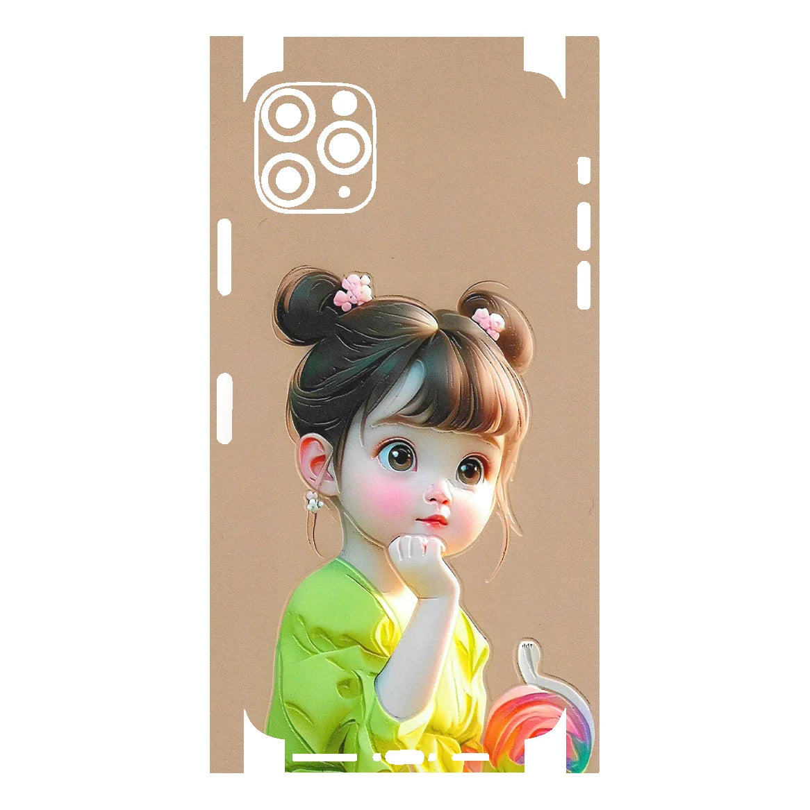 3D UV Printed Mobile Skin Wrap Cute Baby