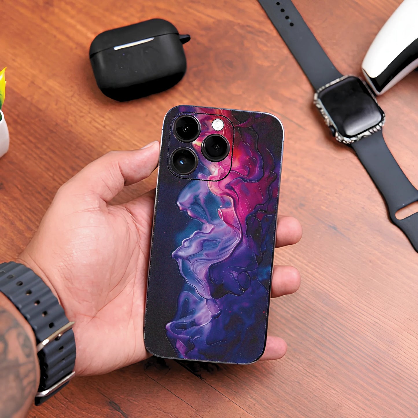 3D UV Printed Mobile Skin Wrap Galaxy Design