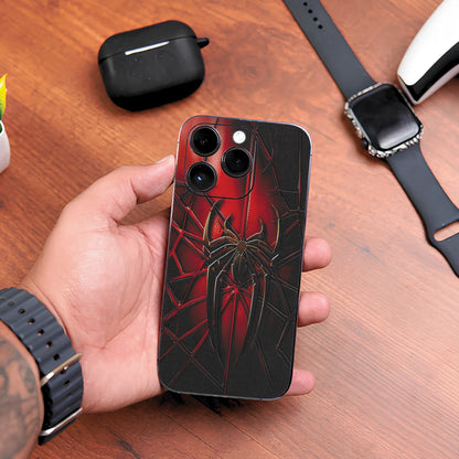 3D UV Printed Mobile Skin Wrap Spider-man Logo