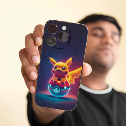 3D UV Printed Mobile Skin Wrap Pikachu from Pokemon