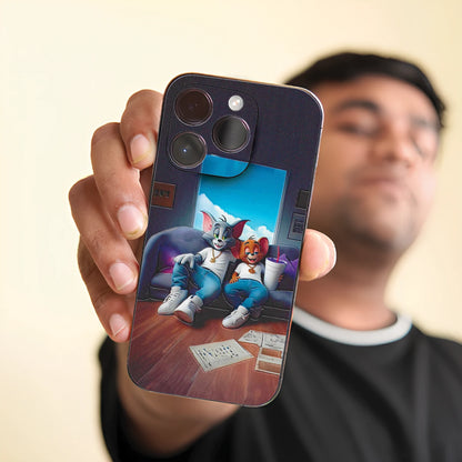 3D UV Printed Mobile Skin Wrap Tom and Jerry buddy